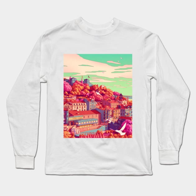 Lisbon Long Sleeve T-Shirt by Camila Illustration